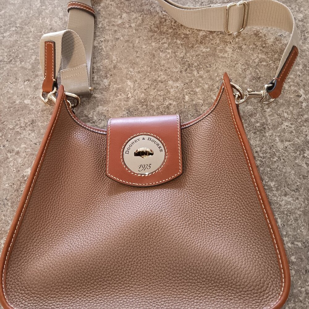 Dooney & Bourke Pebble Turn Lock Flap Saddle Crossbody Bag